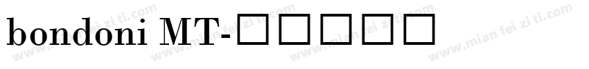 bondoni MT字体转换